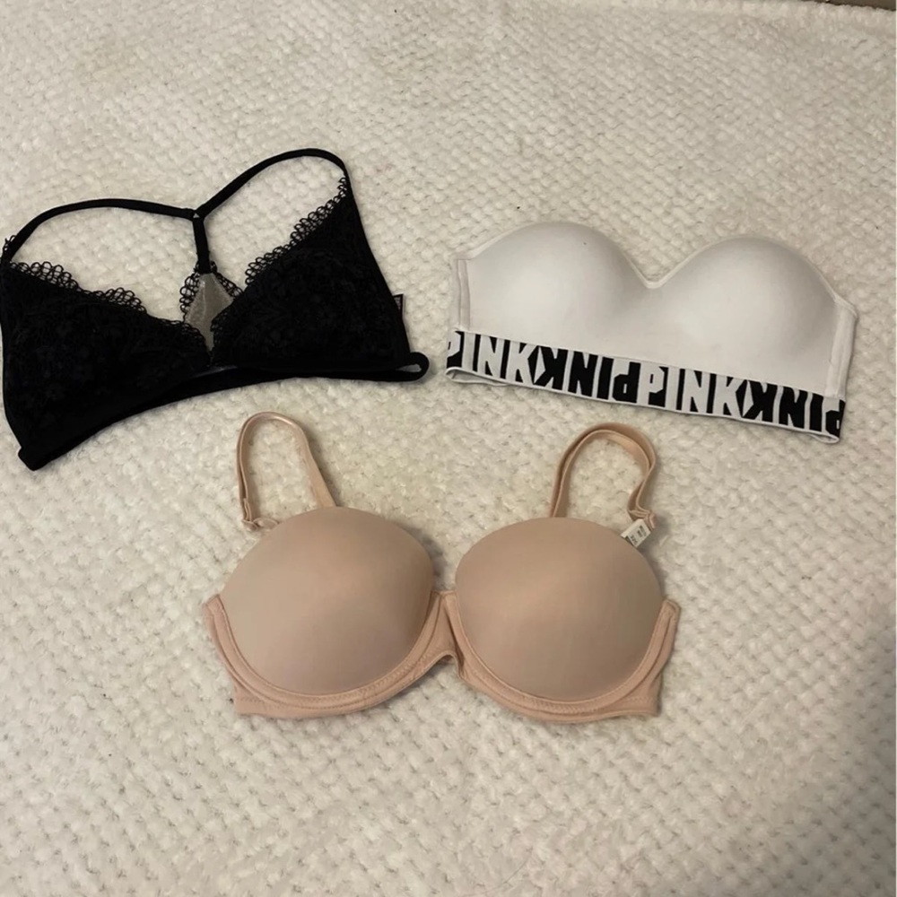 Pink bras